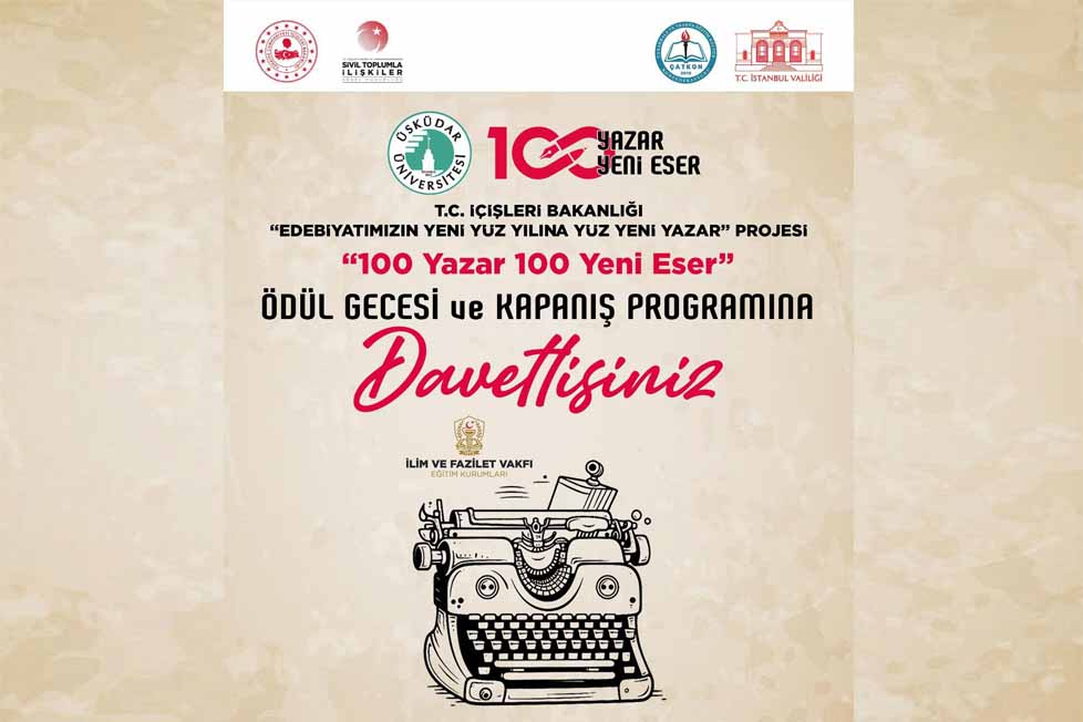 100 Yazar 100 Yeni Eser Projesi Ödül Gecesi İçin Geri Sayım!